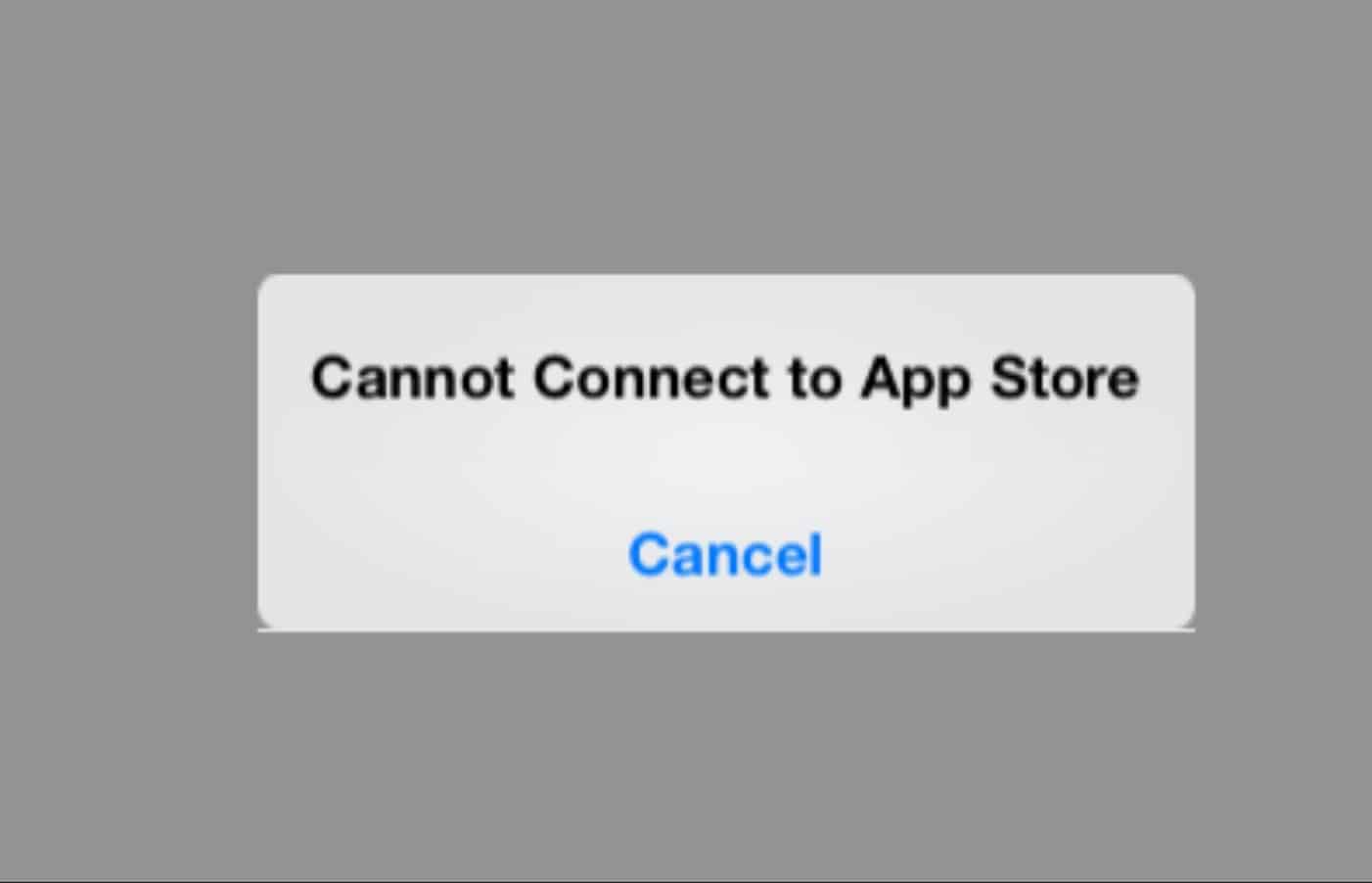 cant connect to app store