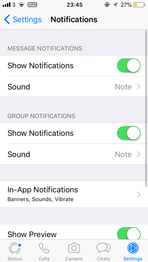 Turn off group notifications