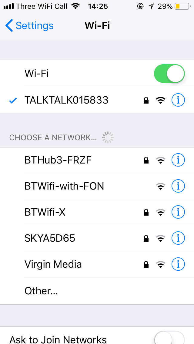 Turn wi-fi off then on