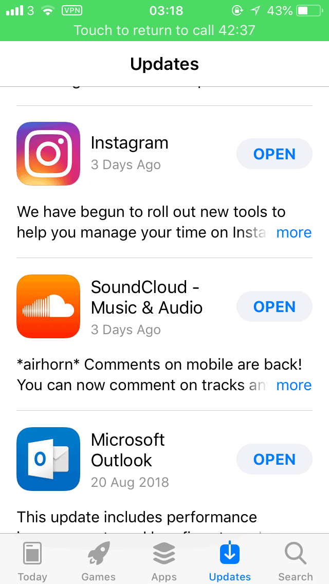 Update Instagram software