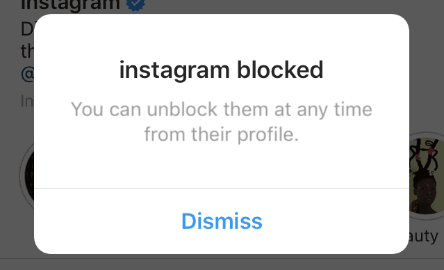 User blocked
