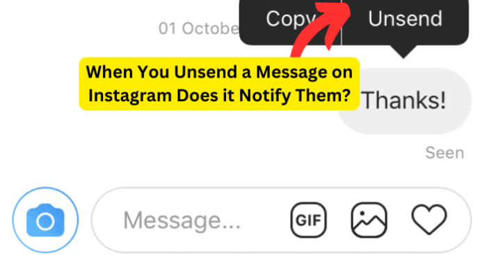 When You Unsend a Message on Instagram Does it Notify Them?