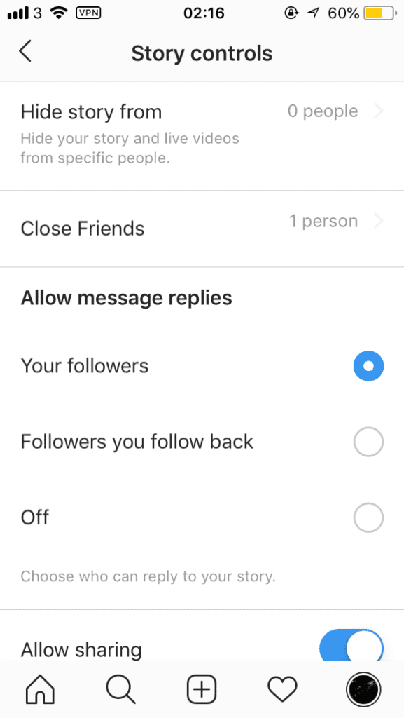 Block people from seeing Instagram story