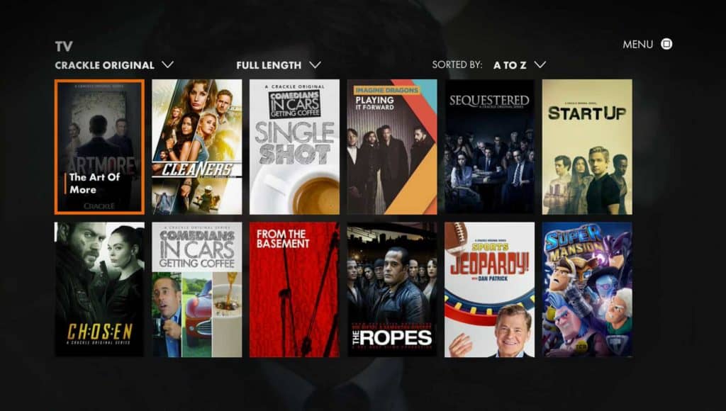 Crackle watch free TV shows