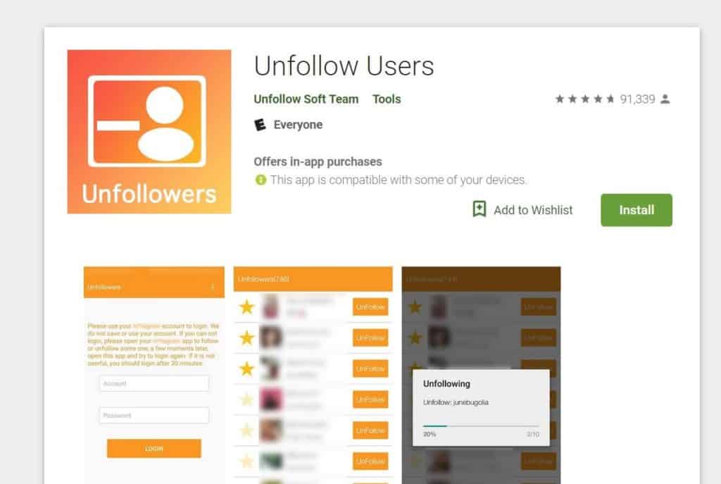 Unfollow Users