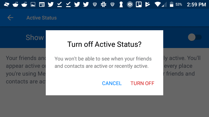 Turn off Active Status 