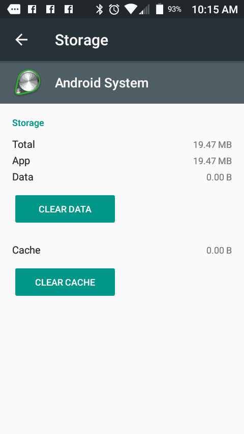 Clear Cache and then Clear Data