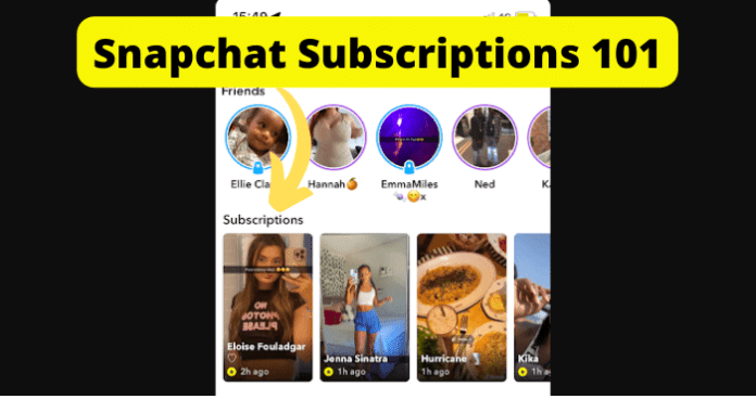 Snapchat subscriptions