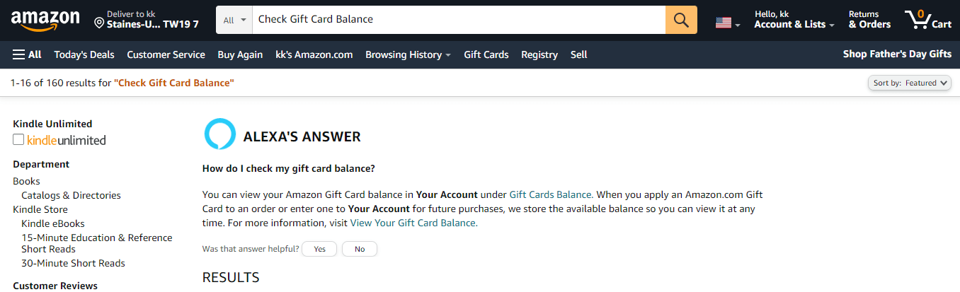 how to check amazon gift card balance without redeeming