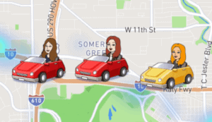 What Does Driving a Yellow/Red Car Bitmoji Mean?