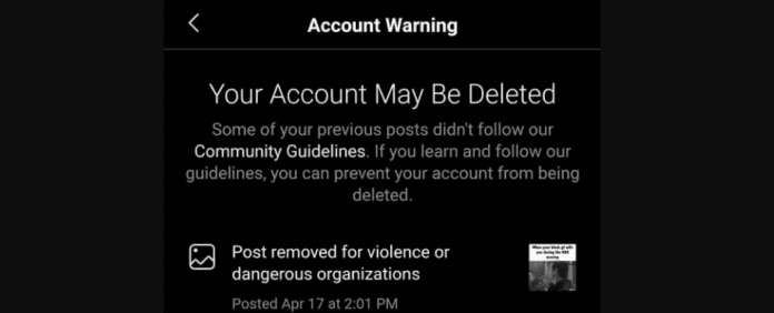 Your Account May Be Deleted Instagram