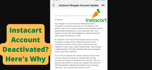 Instacart Account Deactivated (23 Reasons Why) - Techzillo