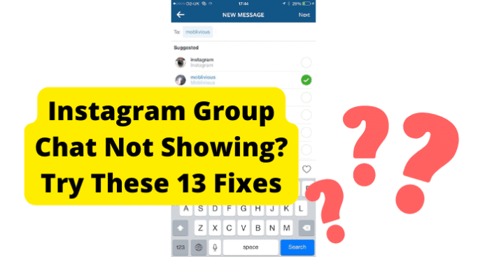 Instagram Group Chat Not Showing