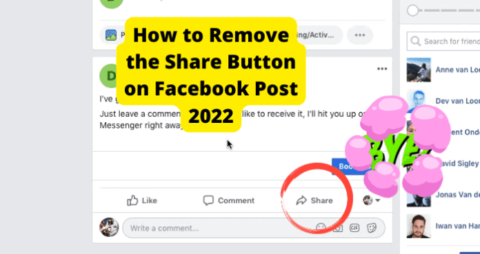 How to Remove the Share Button on Facebook Post