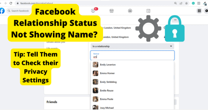 Facebook Relationship Status Not Showing Name