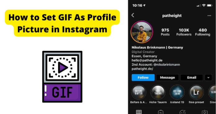 How to Set GIF As Profile Picture Instagram