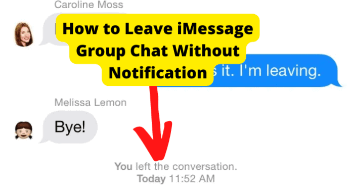 How to Leave iMessage Group Chat Without Notification