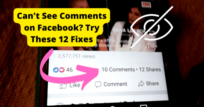 Can't See Comments on Facebook