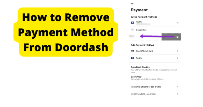 How to Remove Payment Method From Doordash