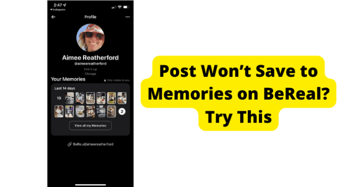 Post Won’t Save to Memories on BeReal