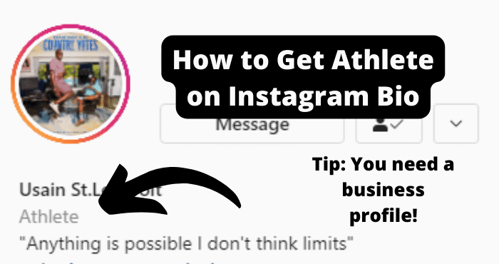 How to Get Athlete on Instagram Bio - Techzillo