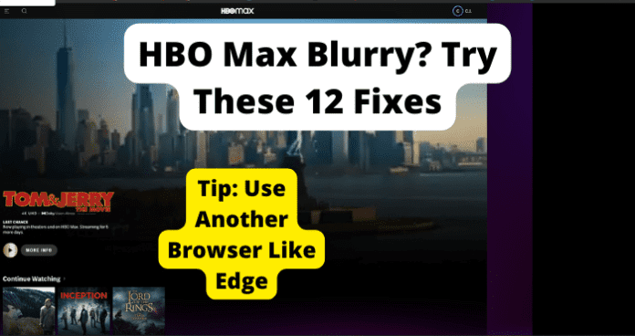 hbo max blurry