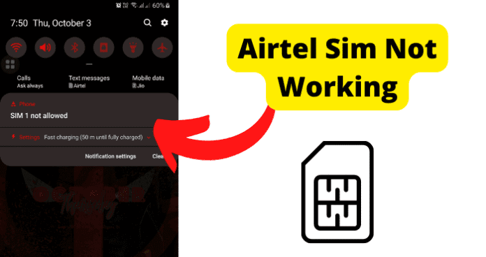 Airtel Sim Not Working