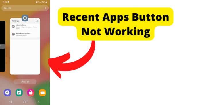 Recent Apps Button Not Working