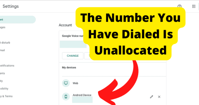 The Number You Have Dialed Is Unallocated
