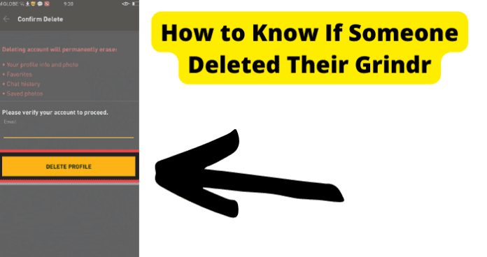 how to know if someone deleted their grindr