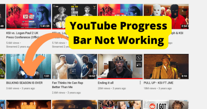 YouTube Progress Bar Not Working