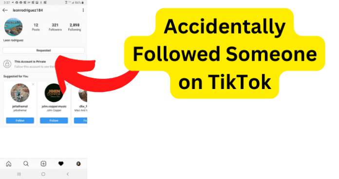 Accidentally Followed Someone on TikTok