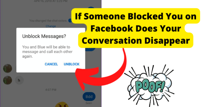 If Someone Blocked You on Facebook Does Your Conversation Disappear?