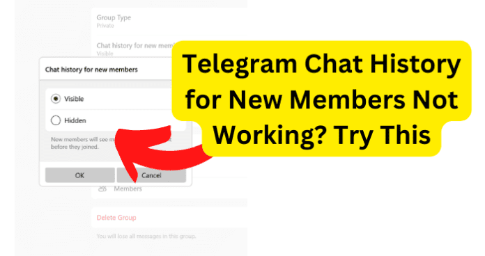 Telegram Chat History for New Members Not Working