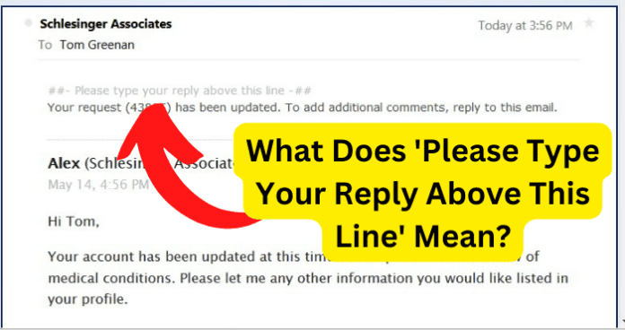 What Does 'Please Type Your Reply Above This Line' Mean?