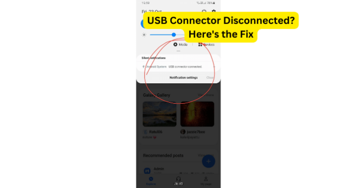 USB Connector Disconnected