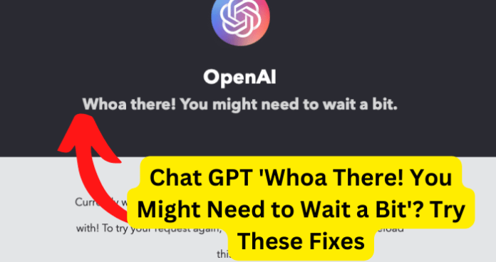 Chat GPT 'Whoa There! You Might Need to Wait a Bit'