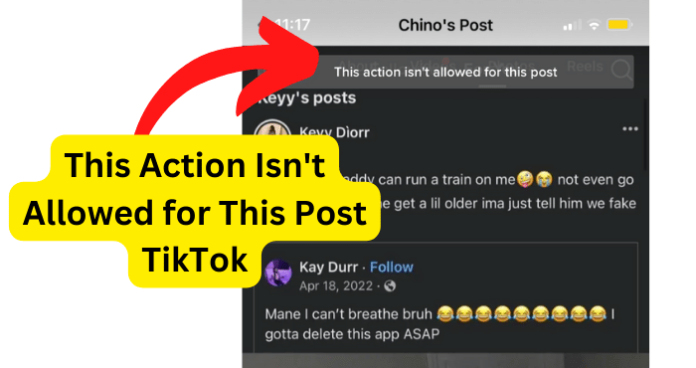 This Action Isn't Allowed for This Post TikTok