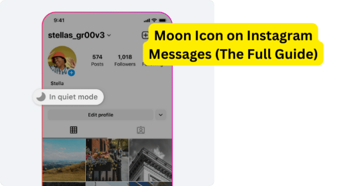 Moon Icon on Instagram Messages