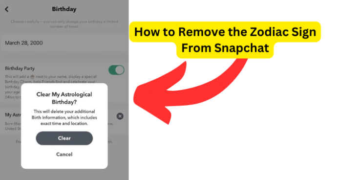How to Remove the Zodiac Sign From Snapchat
