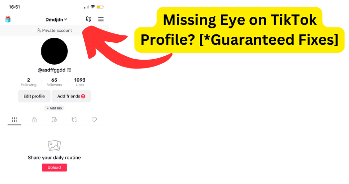Missing Eye on TikTok Profile?