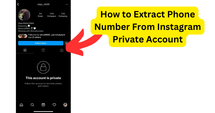 How to Extract Phone Number From Instagram Private Account