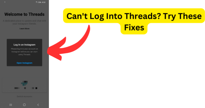 Can't Log Into Threads