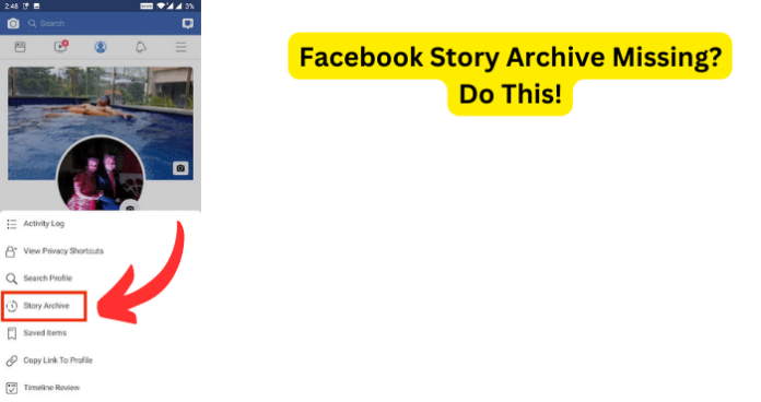 Facebook Story Archive Missing