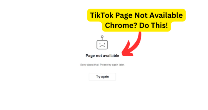 TikTok Page Not Available Chrome